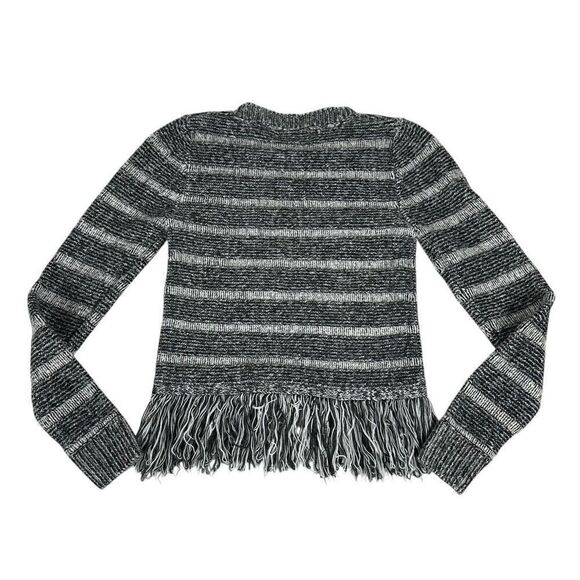 Maddie Junior XS stripe Sweater with Fringe Navy - Picture 2 of 5
